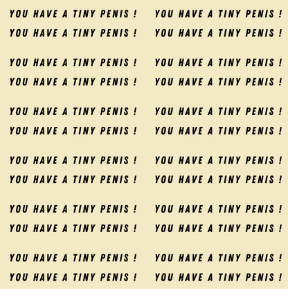 You have a tiny penis!